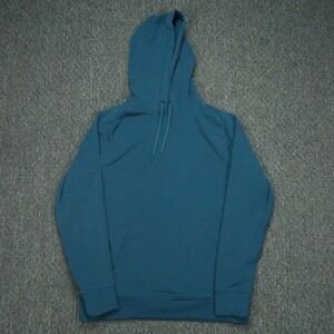 Ten Thousand Hoodie Men Large Blue Merino Tech Pullover Pockets Performance